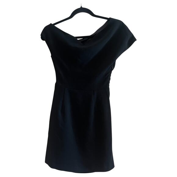 Bardot Lelita Ruched Asymmetrical Neck Mini Dress Black Size XS - Picture 6 of 9
